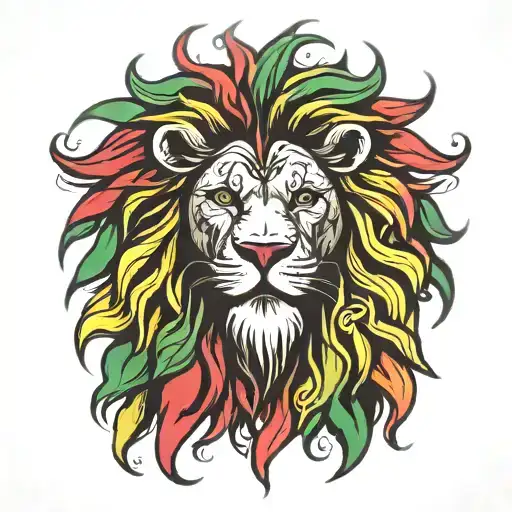 Rasta Lion Head