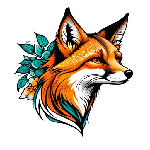 Loving Female Fox Head Angled Profile