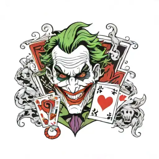 Joker With Playing Cards