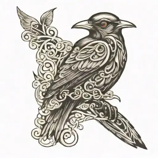 The Ab Logo From Alter Bridge With The Blackbird From Their Album Cover
