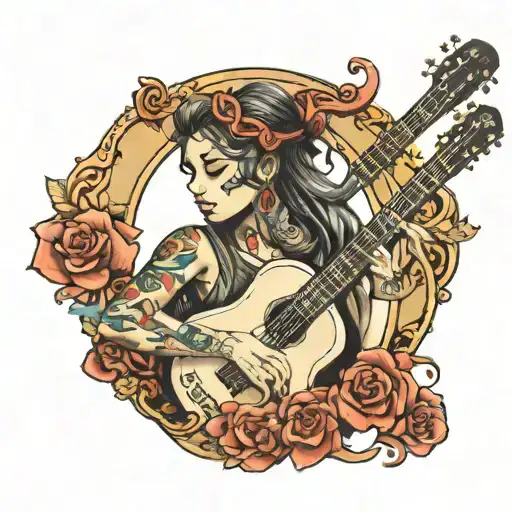 Young Girl Guitar Neck