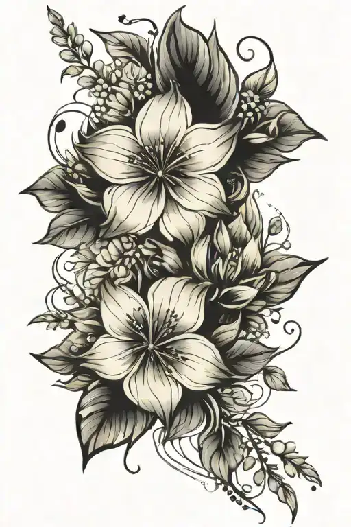 Galaxy And Flowers Wrapped