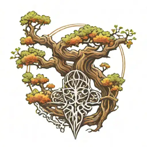 Yggdrasil Tree With Odin Hanging
