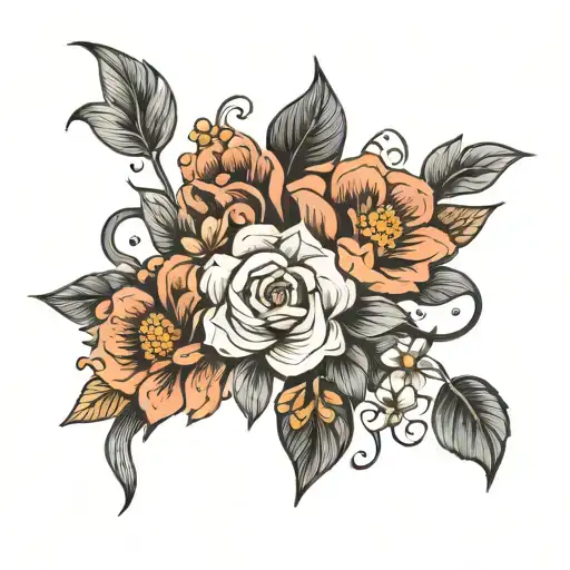 Floral Horizontal Line