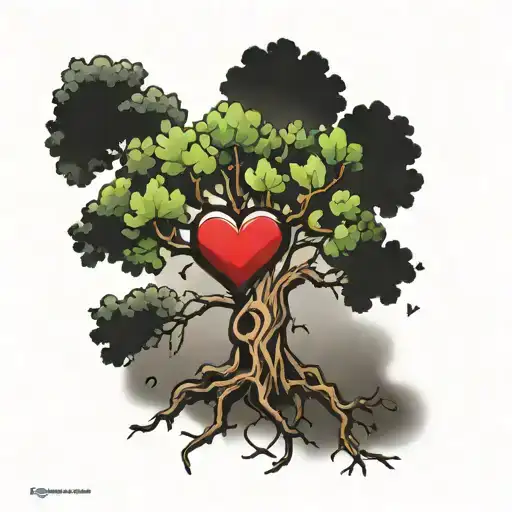 Oak Tree With Heart