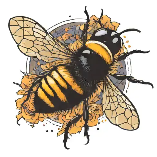 Bee Flying In The Universes