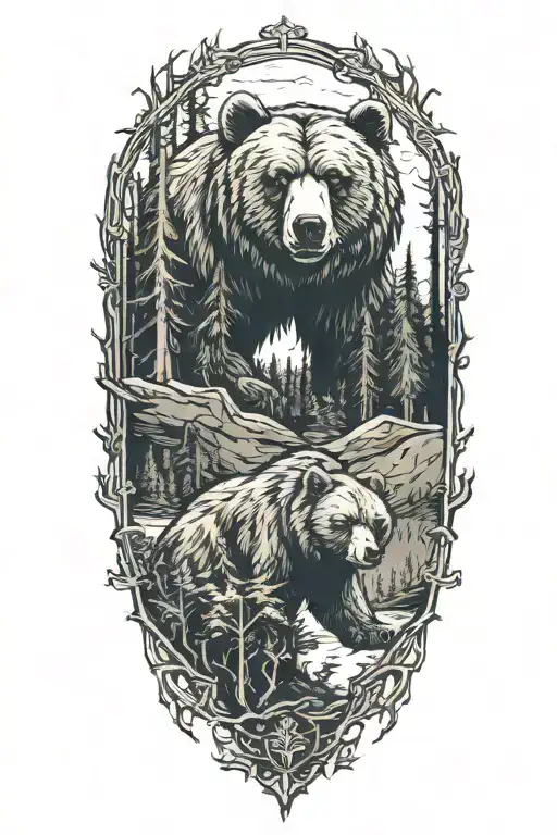 Forest And A Bear
