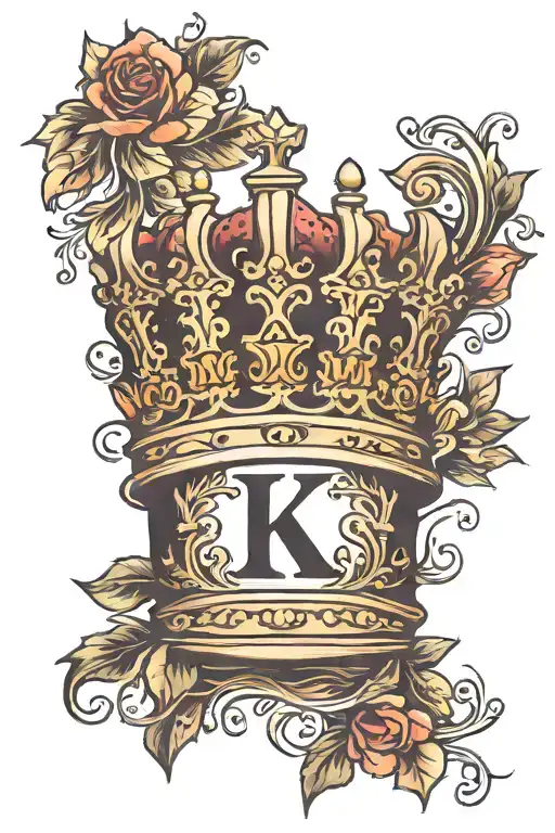 Crown With Initials K J
