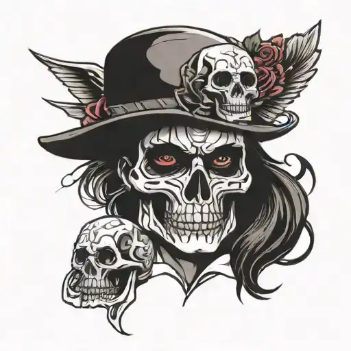 A Face Turning To A Skull