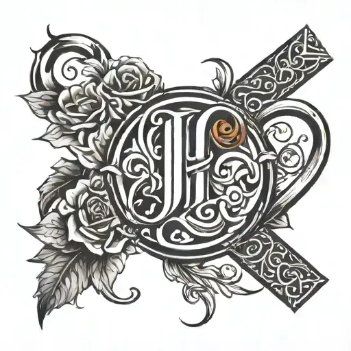 Letter J And Para Siempre And Infinity Symbol Intertwined