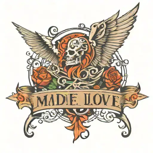 Make A Men's Writing Across Chest Tattoo That Reads Made Of Love
