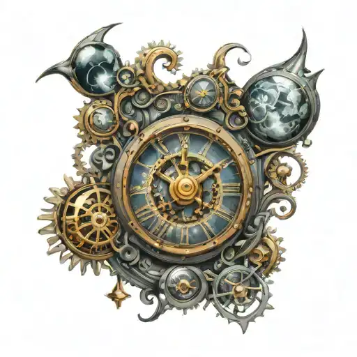 Moon Phase Steampunk Clock