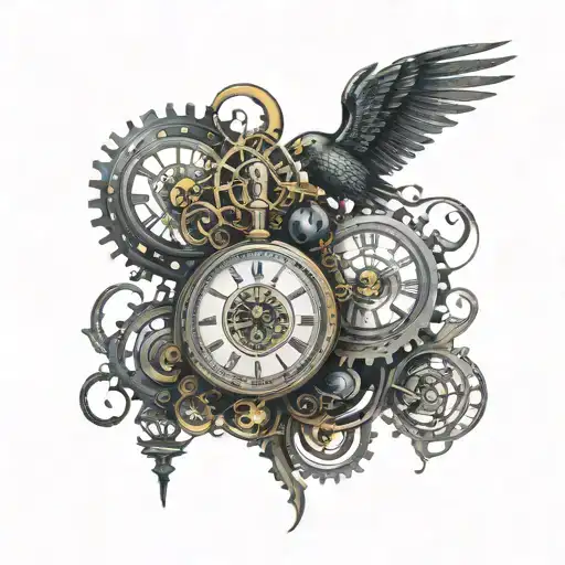New Moon Steampunk Clock