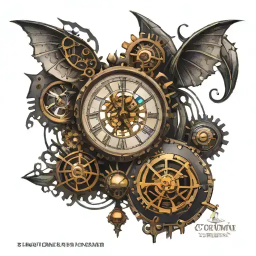 New Moon Phase Steampunk Clock