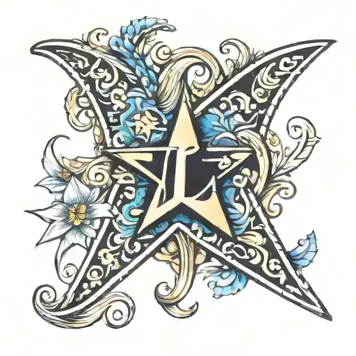 Letter L With A Star