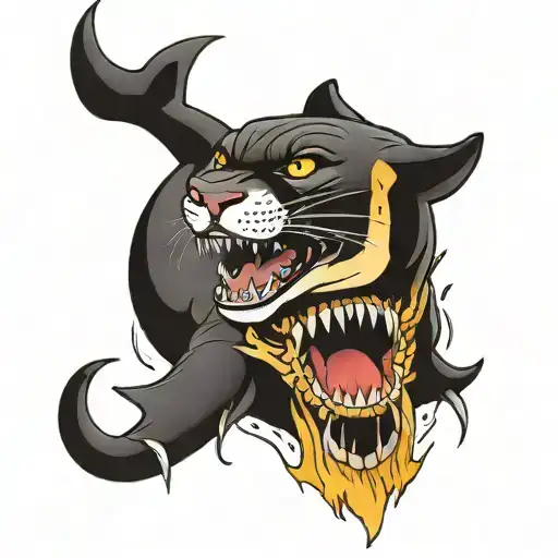 Panther Killing A Shark