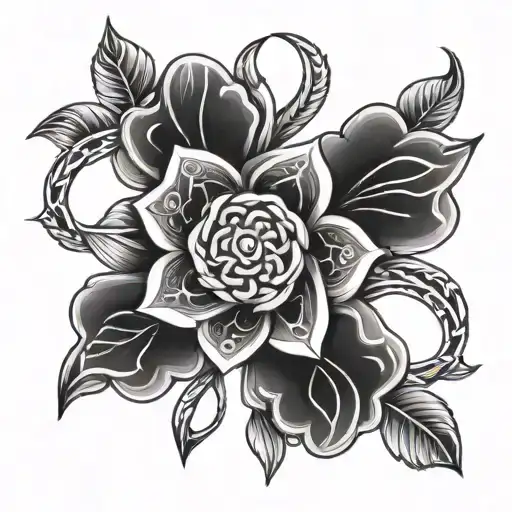 Shoulder Tattoo With Celtic Knots Flower