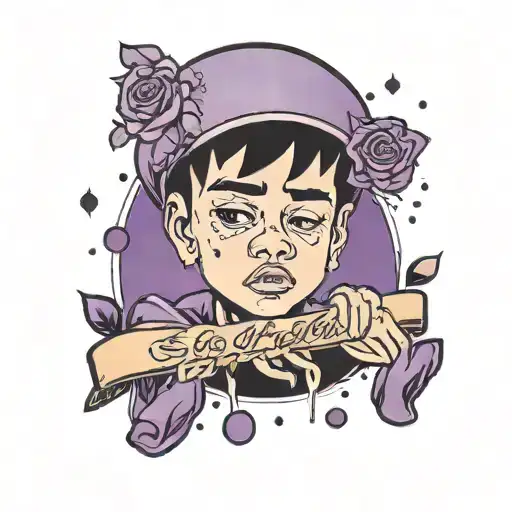 Lil Brother Sad In Purple Rain Falling