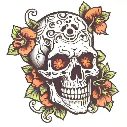 Skull With Swiss Cheese For Brain