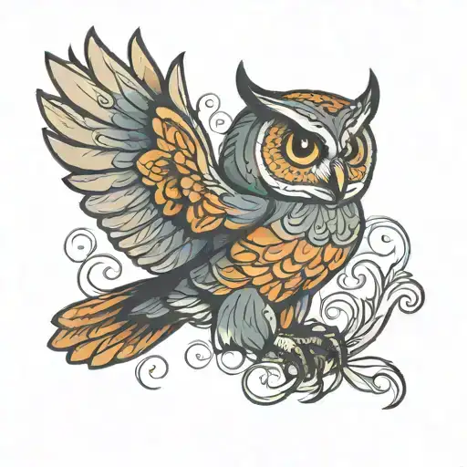 Owl Flying