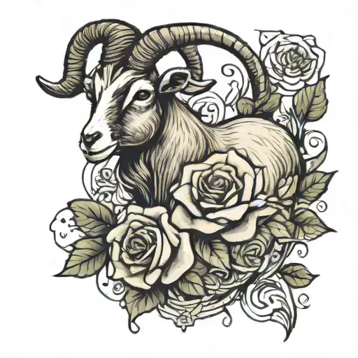 Goat And Rose