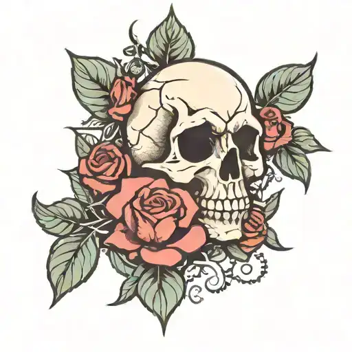 Skull And Rose