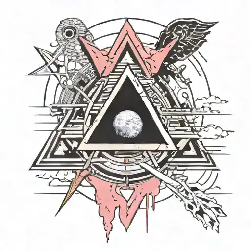 Pink Floyd The Wall Logo Combined With Pink Floyd Dark Side Of The Moon Logo