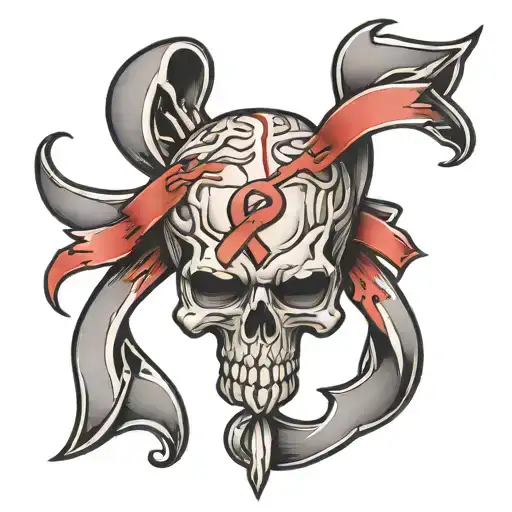 Brain Cancer Ribbon And Testicular Cancer Ribbon