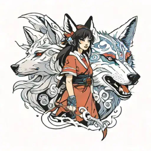 Princesse Mononoke Moviewith The Wolf