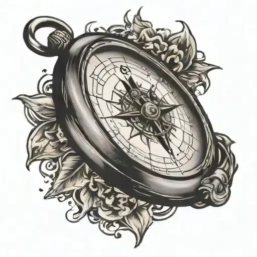 Compass Pocket Clock