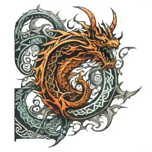 Infinite Symbol Dragon Wrapped