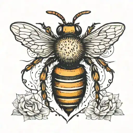 Bee With Crown With B