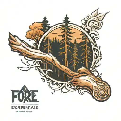 Fore Arm Tattoo Forest Landscape