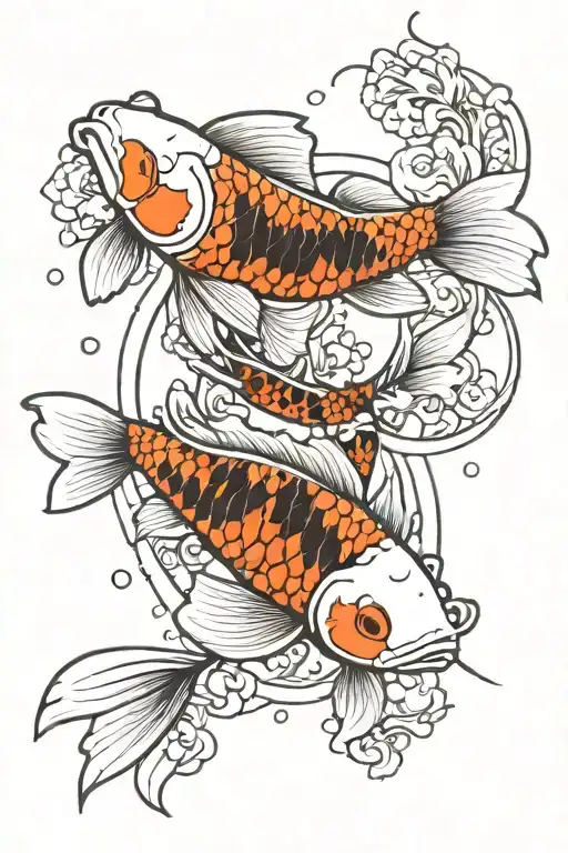 Koi Fish And Astronaut