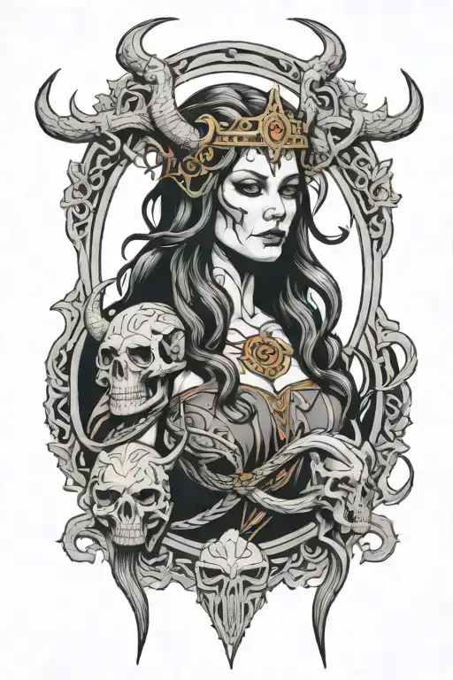 Norse Goddess Hel Queen Of The Underworld