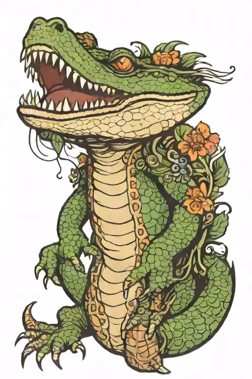 Fieldtown Word Inside Of Alligator Full Body