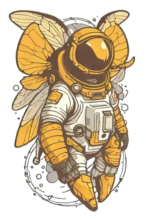 Astronaut With The Wings Of A Bee