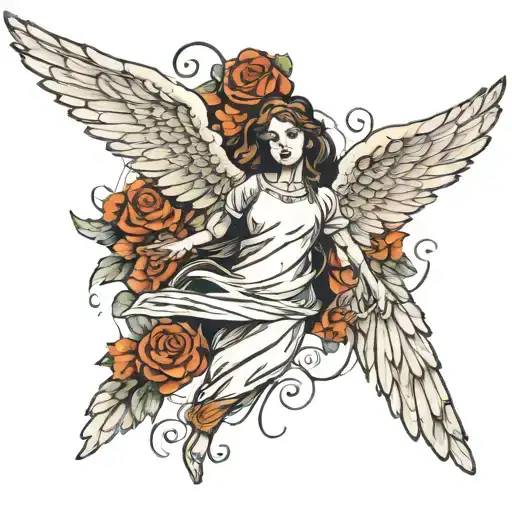 Angel Wings Spread Wide