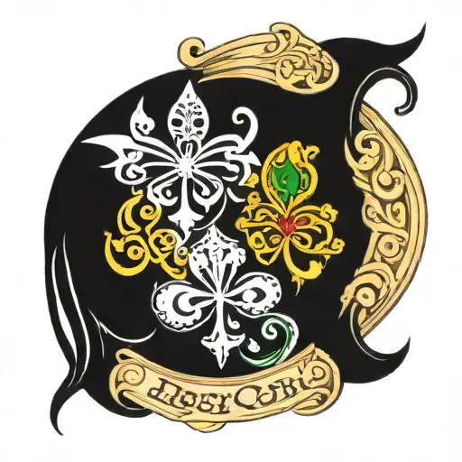 Irish French And Polish Symbols Intertwined