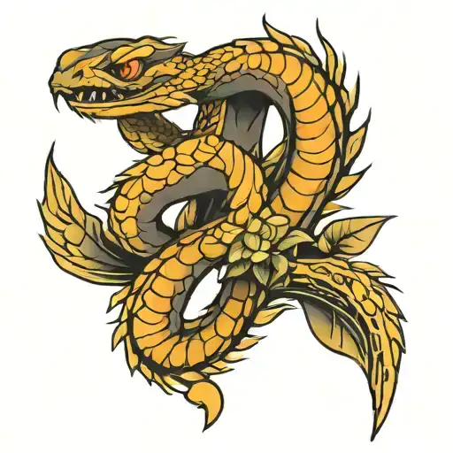 Snake Spine Tattoo Design