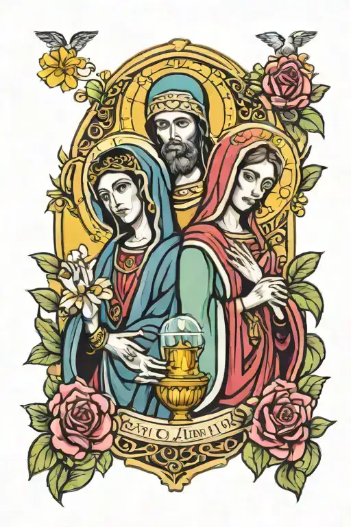 San Judas And Virgin Mary