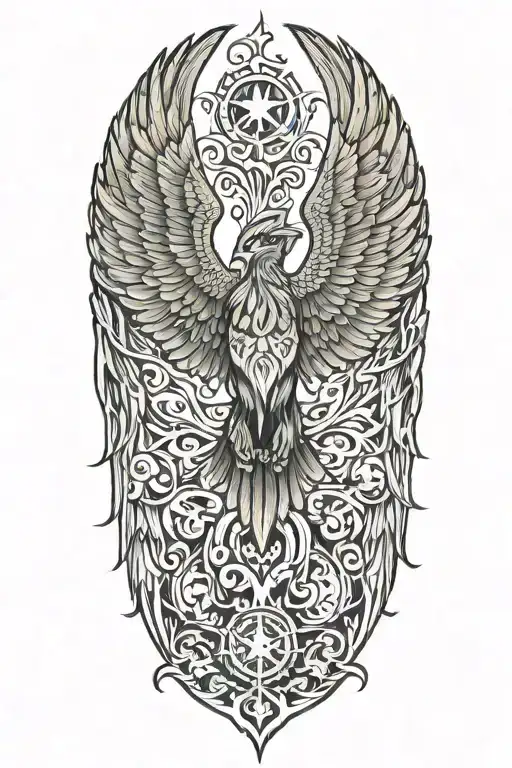 Pheonix Wings Spread Wings On Us Soldier