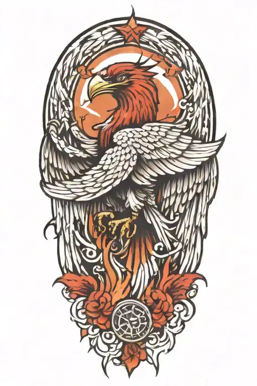 Pheonix Wings Spread Wings On Us Soldier