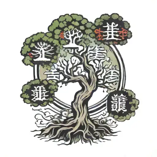 Japanees Family Tree With Letter M O E T