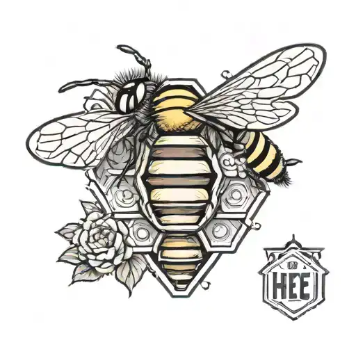Bee Hive With The Name Hoey On It