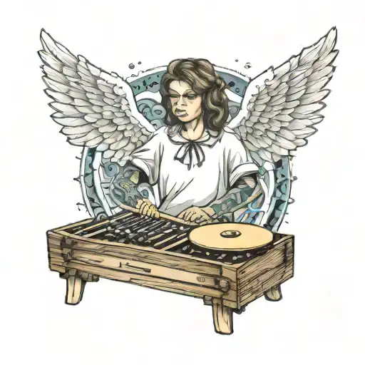 Angel With Marimba Mallets
