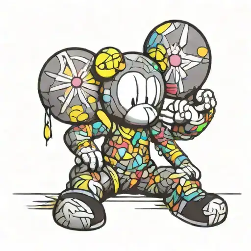 Kaws Bear The Eyes Are Camera Lens Intertwined