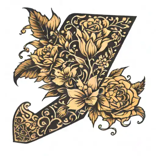 Flowers Blackout Sleeve Tattoo Featuring