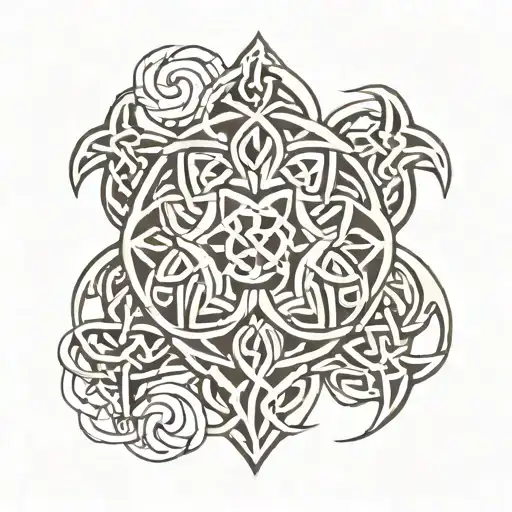 Celtic Knot With Names In Middle For Forearm