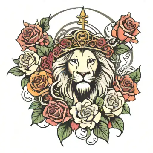 Jesus Christ Lion Roses Music Noted